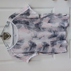 FABLETICS Plus Size Floral Mesh Yoga Top Sz XXL